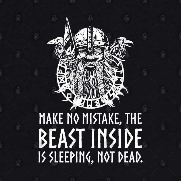 Masculine Alpha Male Viking - The Beast Inside Is Sleeping by Styr Designs